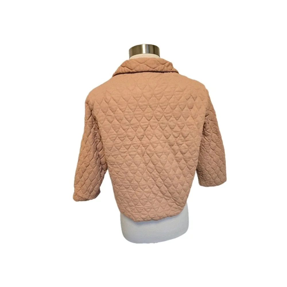 1950s Vintage Womens Crop Jacket Quilted Floral‎ Applique